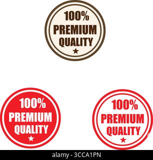 Sigilli e francobolli di qualità superiore al 100% Illustrazione Vettoriale