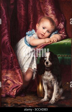 Ritratto di Horace Delaroche (Charles Horace Delaroche-Vernet, 1836-1879), dipinto a olio di Paul Delaroche, 1838 Foto Stock