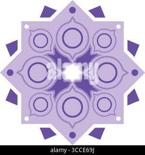 Forma a stella decorativa viola. Vettore Illustrazione Vettoriale
