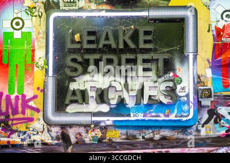 Nome peste per Leake Street, Londra Foto Stock