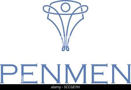 Penna minimalista e figura umana Illustrazione Vettoriale