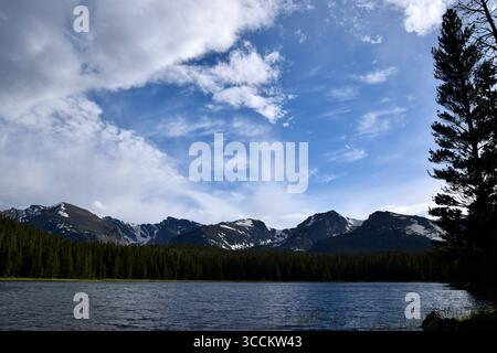 Serata al lago Bierstadt, Parco Nazionale delle Montagne Rocciose Foto Stock