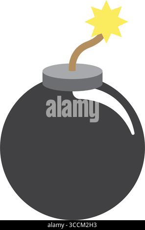 Una bomba tonda cartoni animati. Vettore Illustrazione Vettoriale