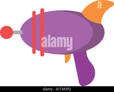 Pistola a raggi viola. Vettore Illustrazione Vettoriale