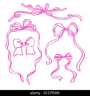 Stampa. Illustrazione vettoriale c. elegante grafica a nastro per inviti, scrapbooking, imballaggio, branding, biglietti d'auguri, design digitale e fai da te Illustrazione Vettoriale