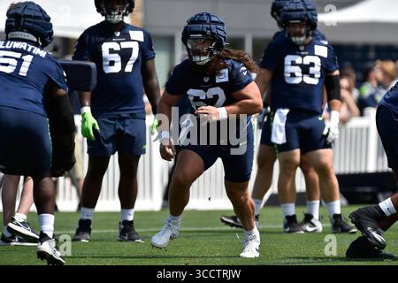 30 luglio 2023: Centro dei Seattle Seahawks Joey Hunt (62) durante il training camp dei Seattle Seahawks a Renton, Washington. Steve Faber/CSM (immagine di credito: © Steve Faber/CSM via ZUMA Press Wire) Foto Stock