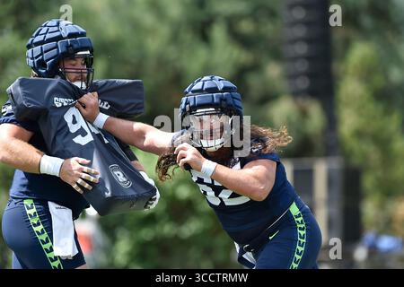 30 luglio 2023: Centro dei Seattle Seahawks Joey Hunt (62) durante il training camp dei Seattle Seahawks a Renton, Washington. Steve Faber/CSM (immagine di credito: © Steve Faber/CSM via ZUMA Press Wire) Foto Stock