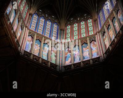 Cupola centrale e ottagono nella cattedrale cristiana di Ely, Inghilterra. Foto Stock