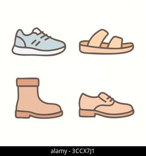 Semplici icone dell'aviazione e dell'attrezzatura fotografica che mostrano un drone quadricottero e una fotocamera compatta con dettagli sull'obiettivo. Illustrazione Vettoriale