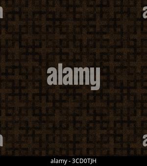 Motivo geometrico marrone scuro che crea una texture di sfondo senza cuciture Foto Stock