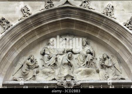 L incoronazione della Beata Vergine Maria, San Bernardo de la Chapelle Chiesa, Parigi Foto Stock