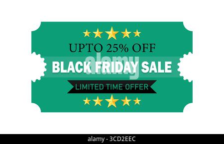 Sconti Black Friday fino al 25% – offerta limitata Illustrazione Vettoriale