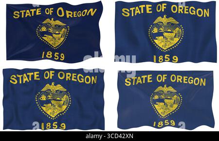 Grande immagine della bandiera di Oregon Foto Stock