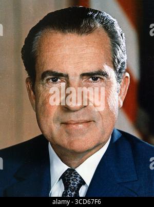 RICHARD NIXON (1913-1994) come presidente degli Stati Uniti nel giugno 1972 Foto Stock