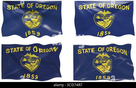 Grande immagine della bandiera di Oregon Foto Stock