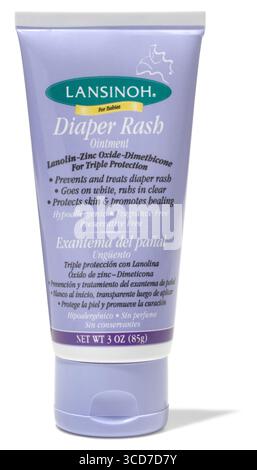 unguento su sfondo bianco Foto Stock