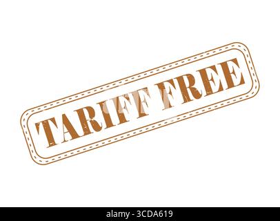 Un sigillo in gomma senza tariffa con un profilo Illustrazione Vettoriale