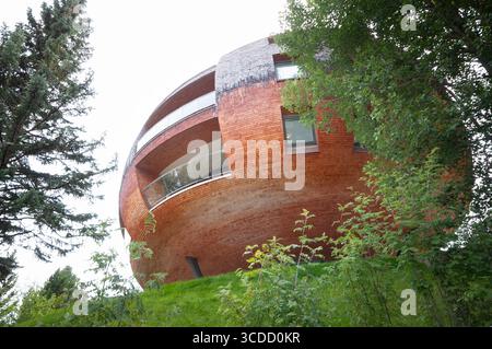 Svizzera, St. Moritz, Chesa futura, Future House di Norman Foster Architect data 2004 Foto Stock
