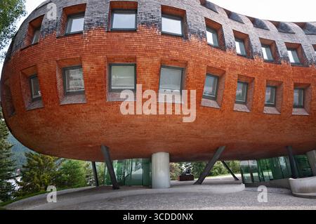 Svizzera, St. Moritz, Chesa futura, Future House di Norman Foster Architect data 2004 Foto Stock