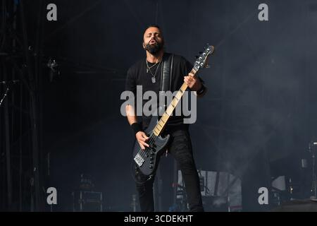 DERBYSHIRE, INGHILTERRA - 09 AGOSTO: "Fear Factory" si esibisce al Bloodstock Open Air, Catton Park il 9 agosto 2025 a Derbyshire, Inghilterra.CAP/Mar ©Mar/Capital Pictures Foto Stock