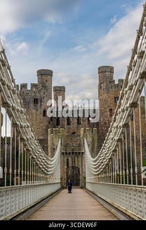 Conwy Castle, Conwy County Borough, Galles, Regno Unito Foto Stock