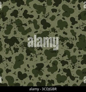 Texture vettoriale camouflage esercito moderno grunge con motivo senza cuciture Illustrazione Vettoriale