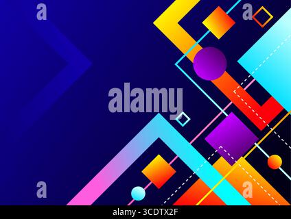 sfondo geometrico astratto con forme colorate Illustrazione Vettoriale