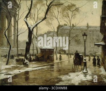 BRAQUAVAL Louis la Place de la Madeleine XIX EME SIECLE | XX EME SIECLE HUILE SUR BOIS INCONNU Paris, musée Carnavalet. Foto Stock