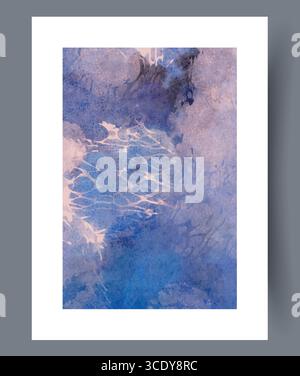 Abstract Blue Waves Un bellissimo pezzo d'arte fluida con sfumature di blu e viola Illustrazione Vettoriale