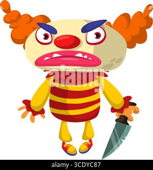 Personaggio cartoni animati lupo mannaro divertente per il design di Halloween. Vettore isolato Illustrazione Vettoriale