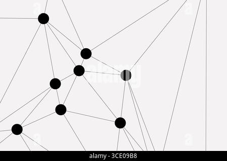 Sfondo mesh di rete geometrica astratta con punti e linee connessi - struttura della tecnologia poligonale Illustrazione Vettoriale