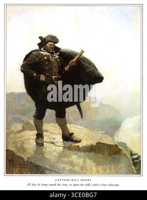 N. C. Wyeth - Treasure Island - Capitano Bill Bones. Foto Stock