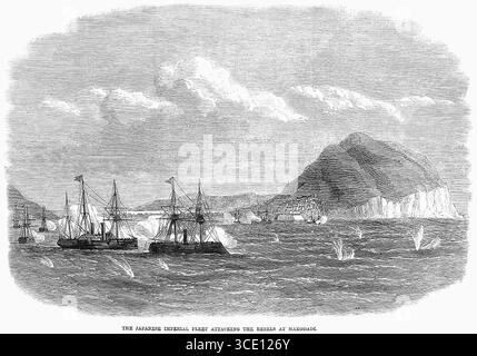 Battaglia navale di Hakodate. Foto Stock