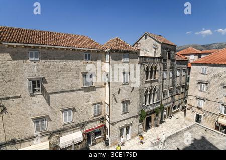 Trogir: Palazzo Cipiko in via Gradska. Croazia. Foto Stock