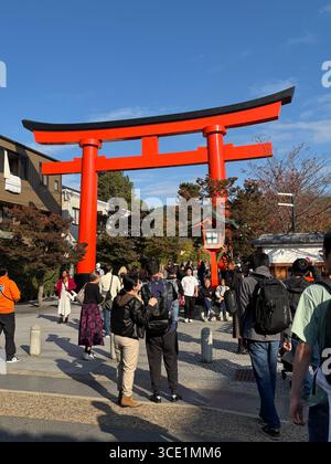 Fushimi Inari Taisha a Kyoto in Giappone Foto Stock