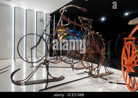 Bicicletta da neve Hussong. USA (1886) Foto Stock
