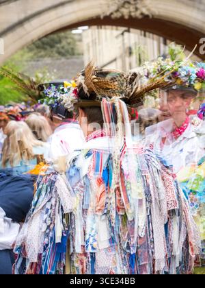 Morris Men at the May Morning Oxford, Oxford, Oxfordshire, Inghilterra, Regno Unito, GB. Foto Stock