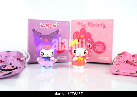 Kuromi and My Melody Toys di Hello Kitty Makers Sanrio – Galles, Regno Unito – 28 luglio 2025 Foto Stock