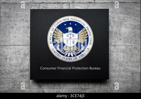 Sede centrale del Consumer Financial Protection Bureau a Washington Foto Stock