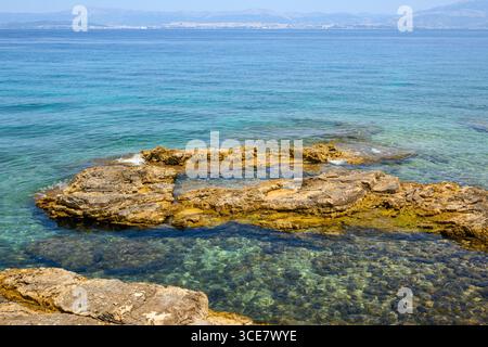Likva Bay si trova vicino a Sutivan sull'isola di Brac. Croazia Foto Stock