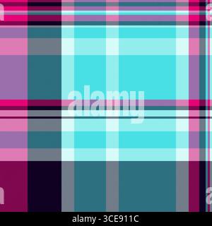 Colorato motivo a quadri. Design geometrico in tessuto con strisce intersecanti. Perfetto per sfondi, tessuti o progetti di design astratti. Versatile b Illustrazione Vettoriale