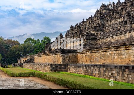 Tempio di Borobudur a Yogyakarta, Indonesia Foto Stock