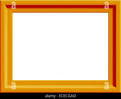 Cornice arancione isolata su sfondo bianco Illustrazione Vettoriale