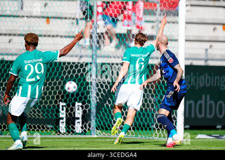 Viborg, Danimarca. 17 agosto 2025. Superligakampen mellem Viborg FF og Silkeborg IF paa Energi Viborg Arena i Viborg soendag den 17. agosto 2025 credito: Ritzau/Alamy Live News Foto Stock