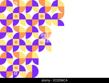 una forma geometrica di forme colorate su sfondo bianco Illustrazione Vettoriale