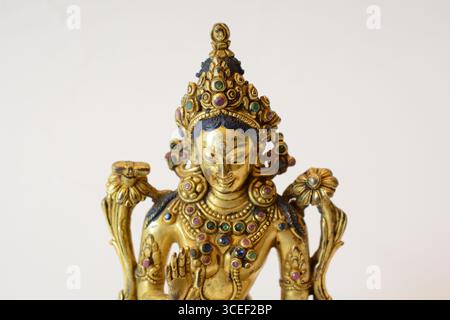 Scultura tibetana di bronzo Gilt di Tara Foto Stock