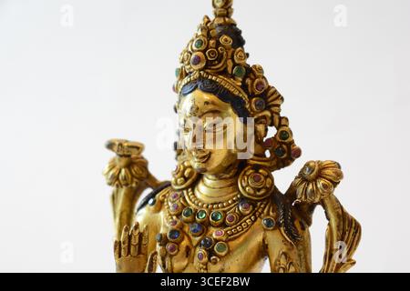 Scultura tibetana di bronzo Gilt di Tara Foto Stock