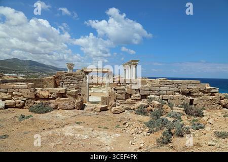 Chiesa Occidentale di epoca bizantina a Susa, sulla costa della Libia orientale Foto Stock