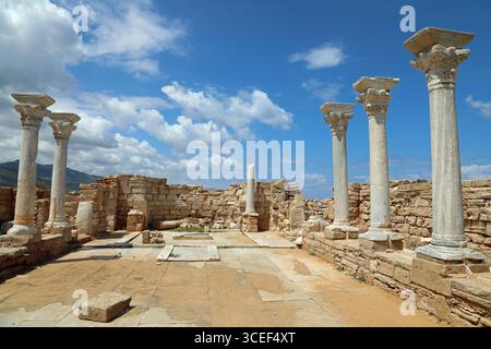 Chiesa Occidentale di epoca bizantina a Susa, sulla costa della Libia orientale Foto Stock