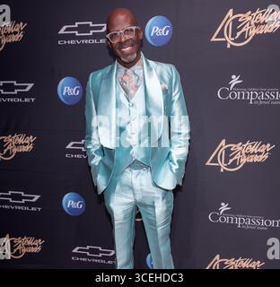 Nashville, Stati Uniti. 15 agosto 2025. Ricky Dillard, nell'area stampa durante il 40° Annual Stellar Awards al National Museum of African American Music il 15 agosto 2025 a Nashville, Tennessee. (Foto di Mike Ware/Sipa USA) credito: SIPA USA/Alamy Live News Foto Stock